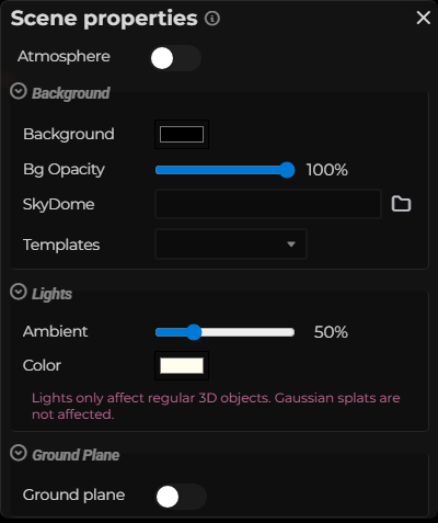 Scene Properties – Environment (LCC)