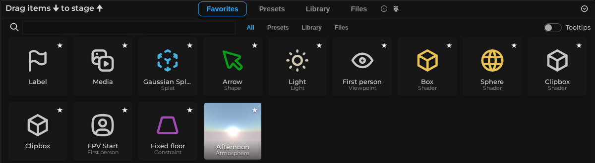 Asset Browser – Favorites