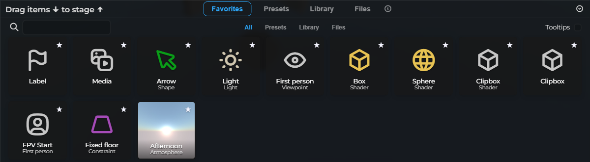 Asset Browser – Favorites