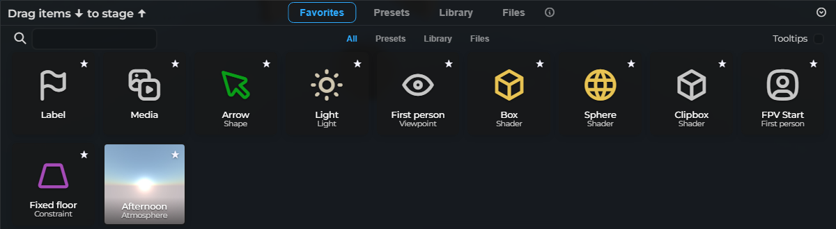 Asset Browser – Favorites