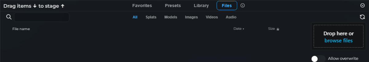 Asset Browser – Files