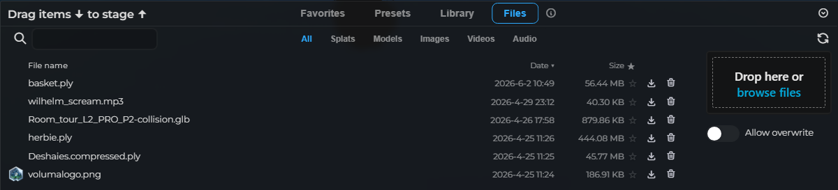 Asset Browser – Files