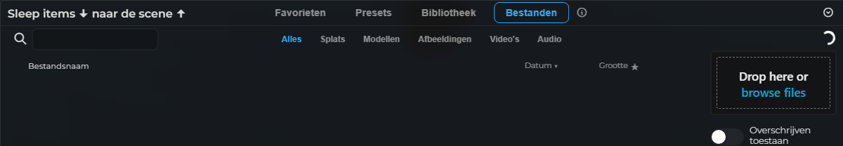 Assetbrowser – Bestanden