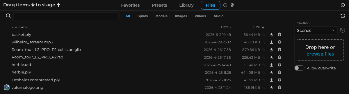 Asset Browser – Files