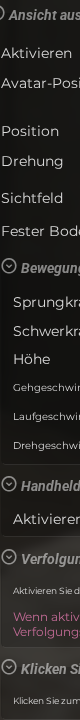 Szeneneigenschaften - Ich-Perspektive (LCC)