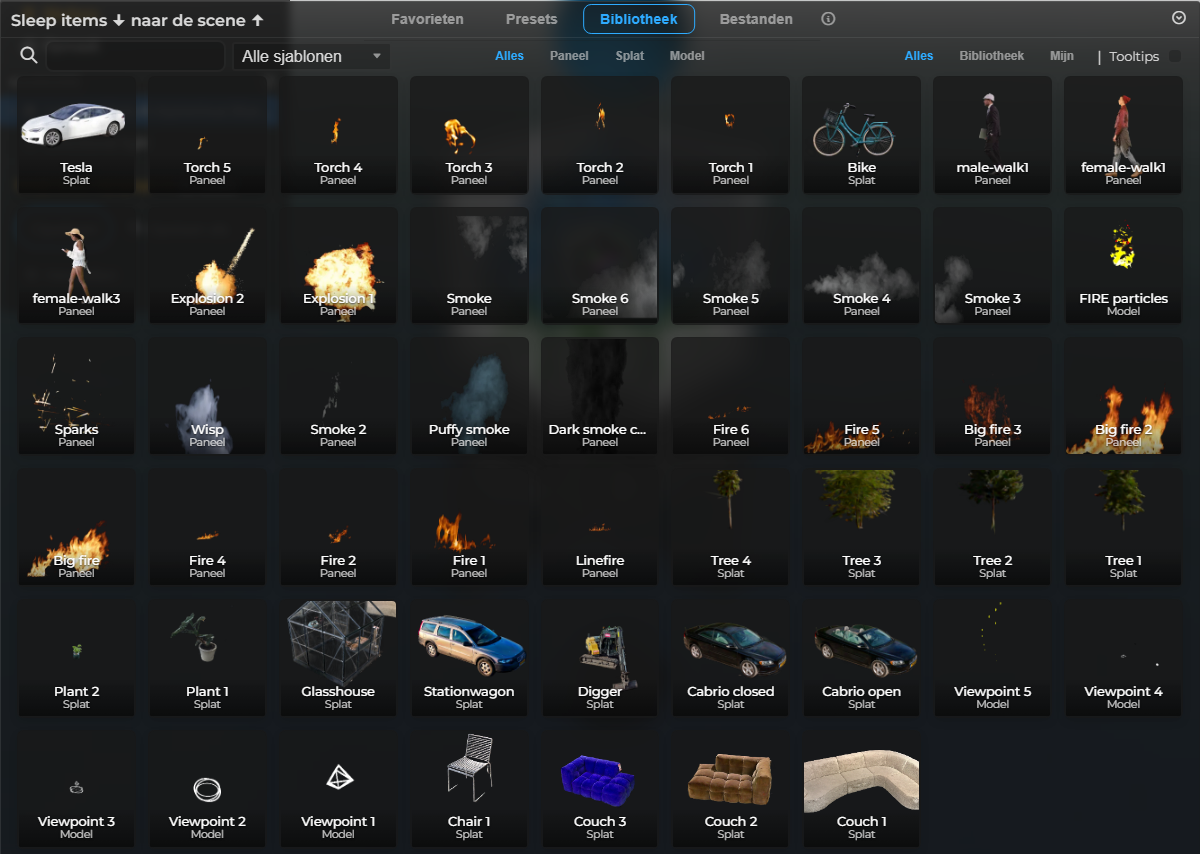 Assetbrowser – Bibliotheek