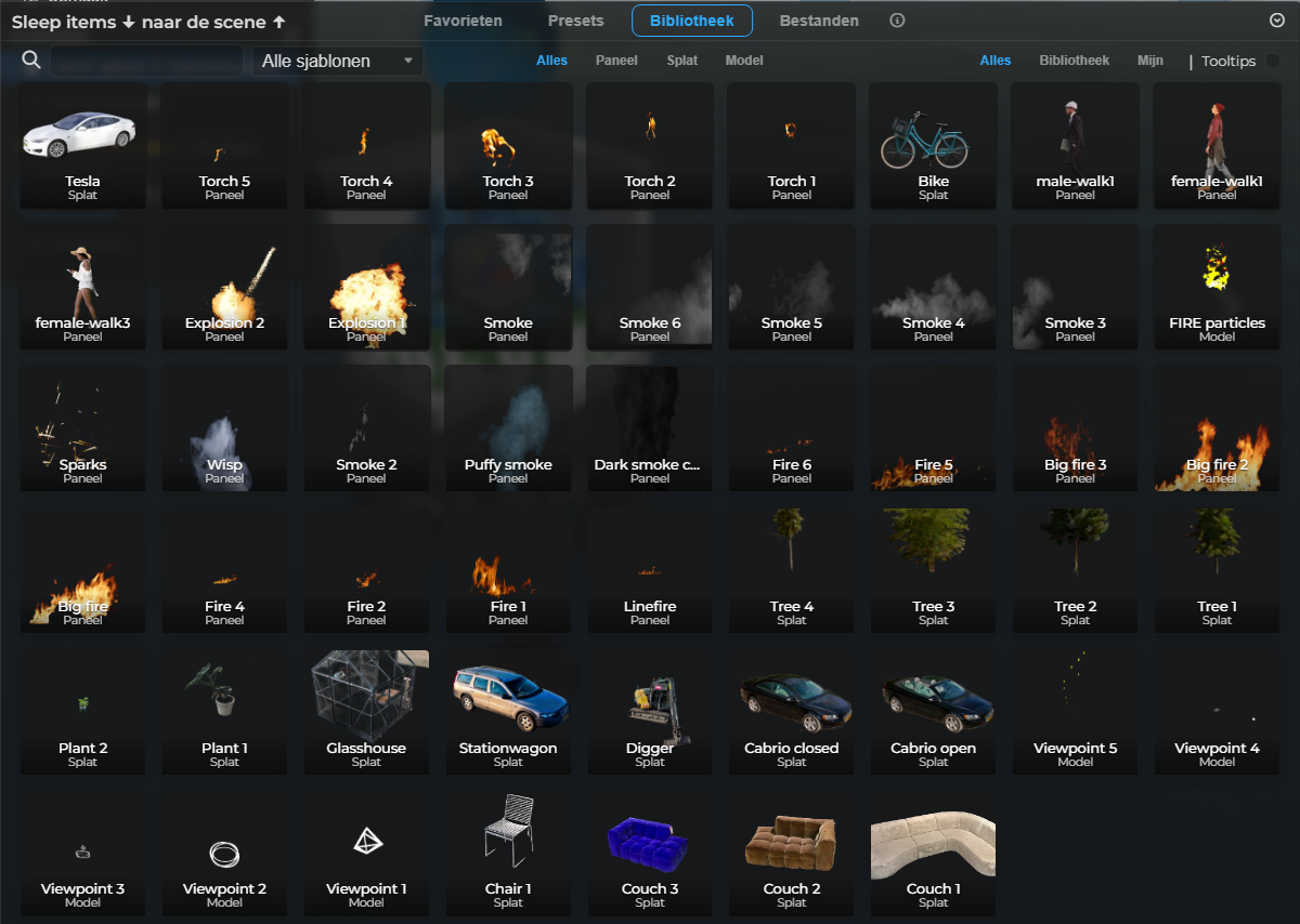 Assetbrowser – Bibliotheek