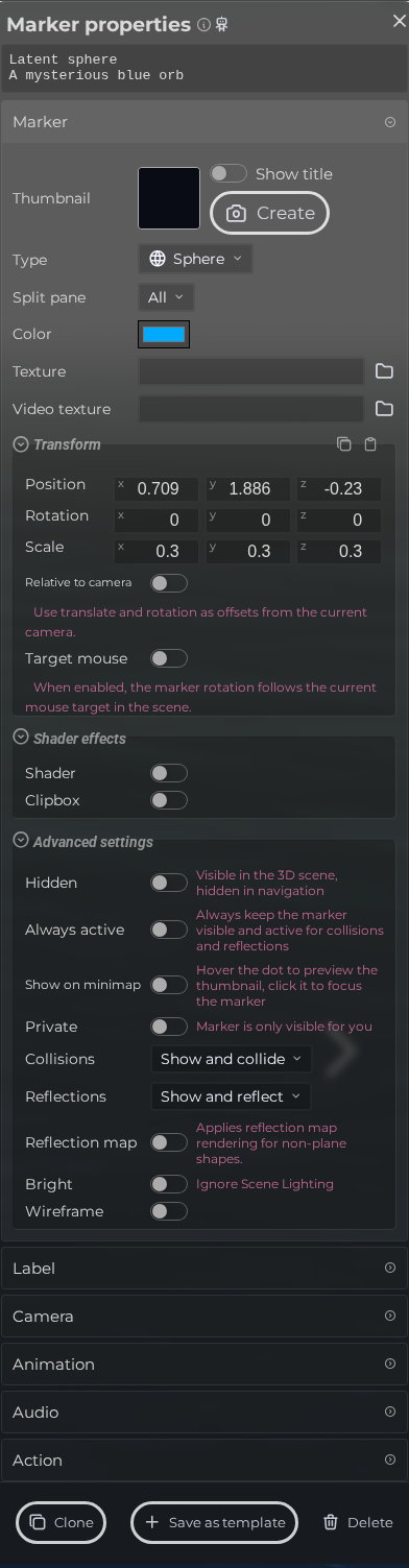 Marker Properties – Appearance