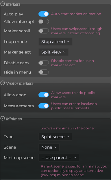 Scene Properties – Marke v rs