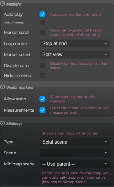 Scene Properties – Marke v rs