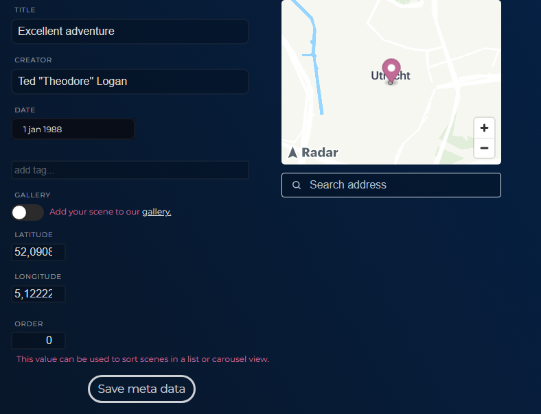 Scene Metadata