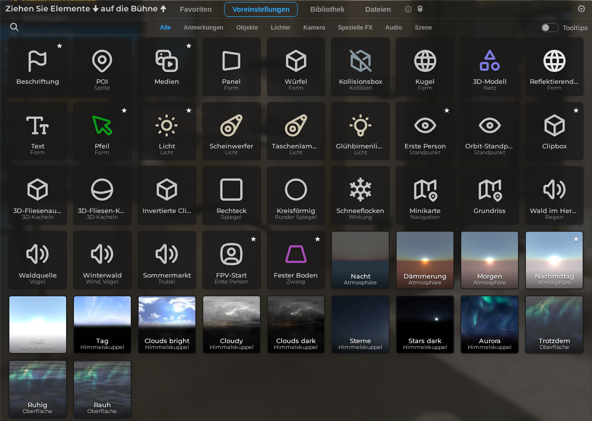 Asset-Browser - Vorlagen (LCC)