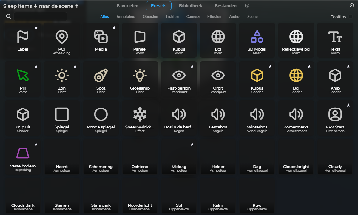 Assetbrowser – Presets