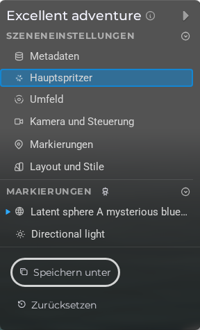 Szenenübersicht