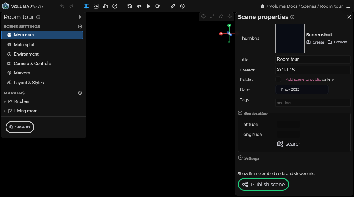 Scene Properties (LCC)