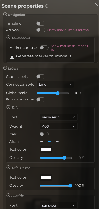 Scene Properties – Styling (LCC)