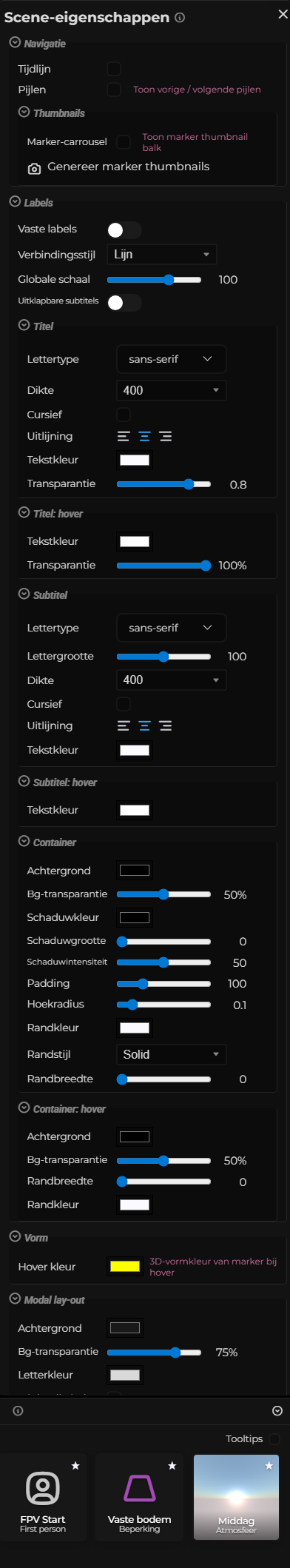 Scène-eigenschappen – Stijl (LCC)